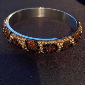 Park Lane Leopard Crystal Bangle